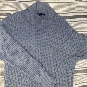 light blue turtle neck sweater